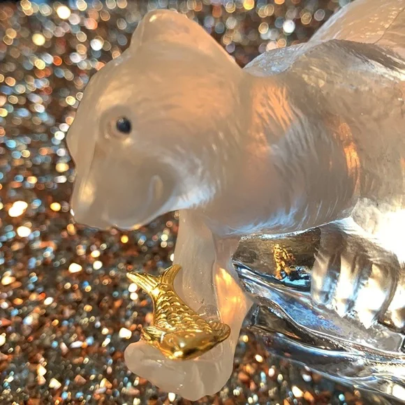 FM Igor Carl Faberge Crystal Bear-crystal cape. Franklin Mint - Picture 2 of 9